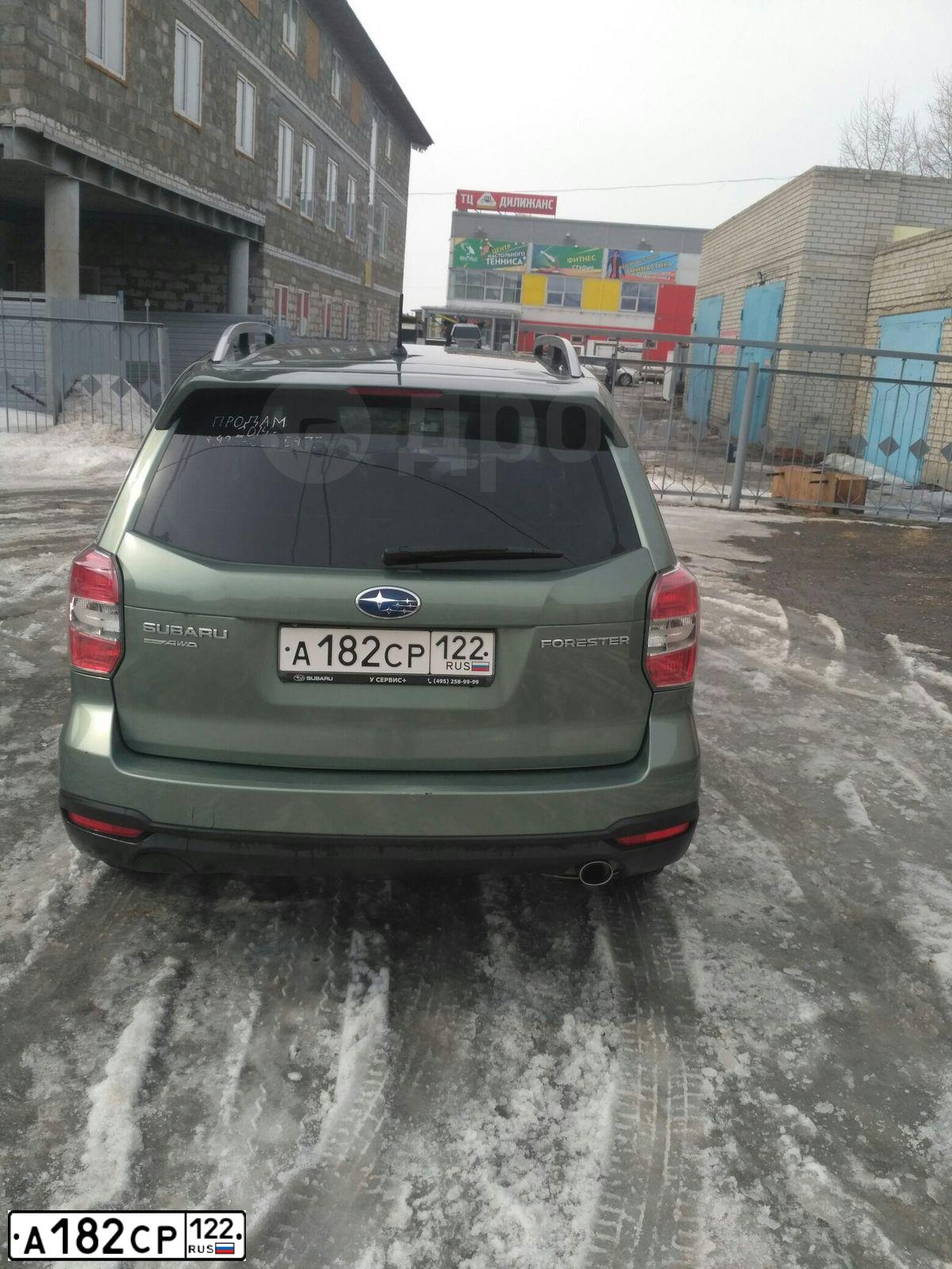 Фото автомобиля SUBARU FORESTER, 2014 — госномер А182СР122. Цвет: ЗЕЛЕНЫЙ