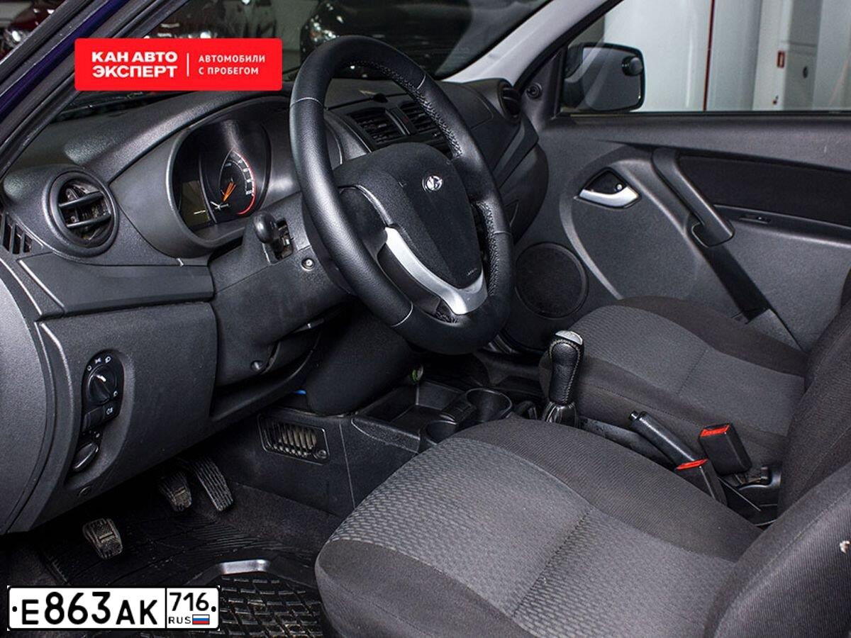 Фото автомобиля LADA 2192 KALINA, 2013 — госномер Е863АК716. Цвет: СИНИЙ