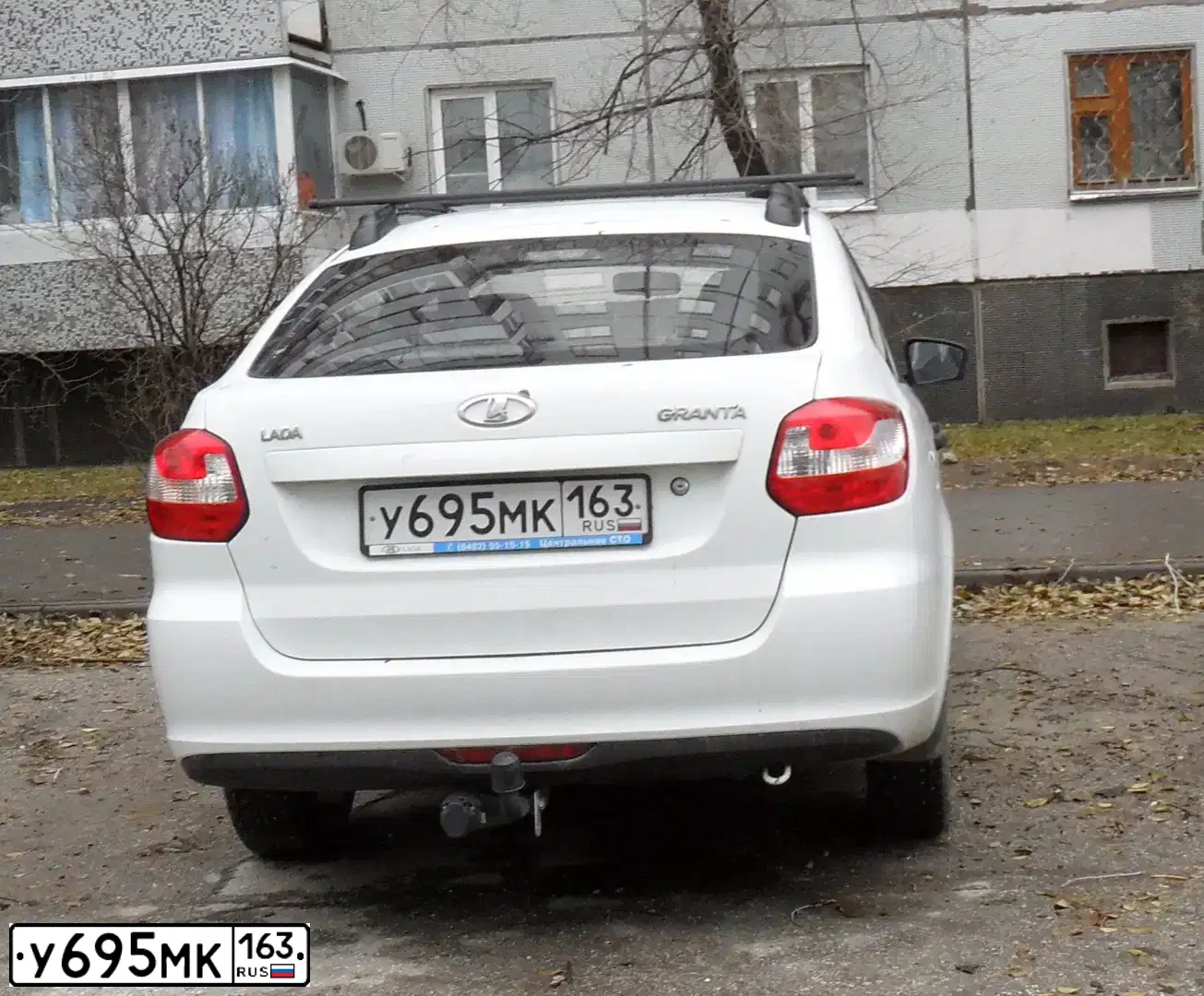 Фото автомобиля LADA 2191 GRANTA, 2014 — госномер У695МК163. Цвет: БЕЛЫЙ