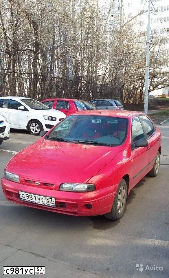 Фото автомобиля FIAT BRAVA / BRAVO, 1998 — госномер Р581ММ750. Цвет: КРАСНЫЙ