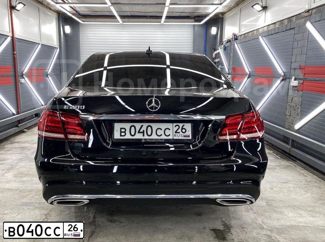Фото автомобиля MERCEDES E-KLASSE, 2015 — госномер К059КР126. Цвет: ЧЕРНЫЙ