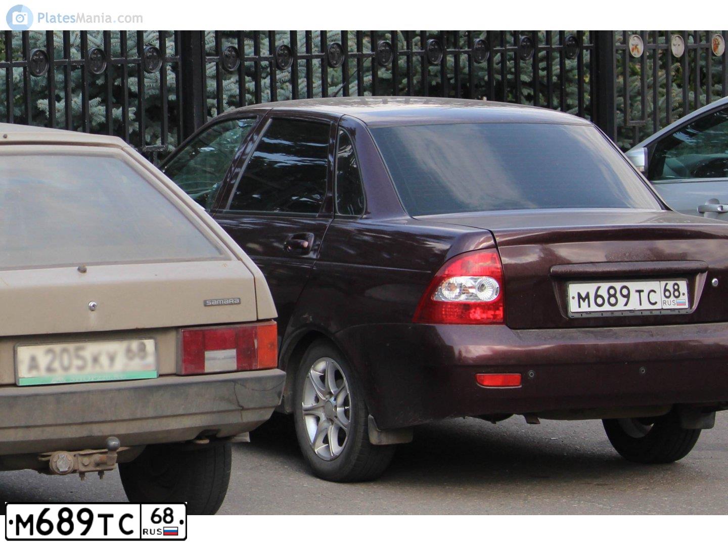 Фото автомобиля LADA 2170 PRIORA, 2011 — госномер С737ВЕ68. Цвет: ТЕМНО-ВИШНЕВЫЙ