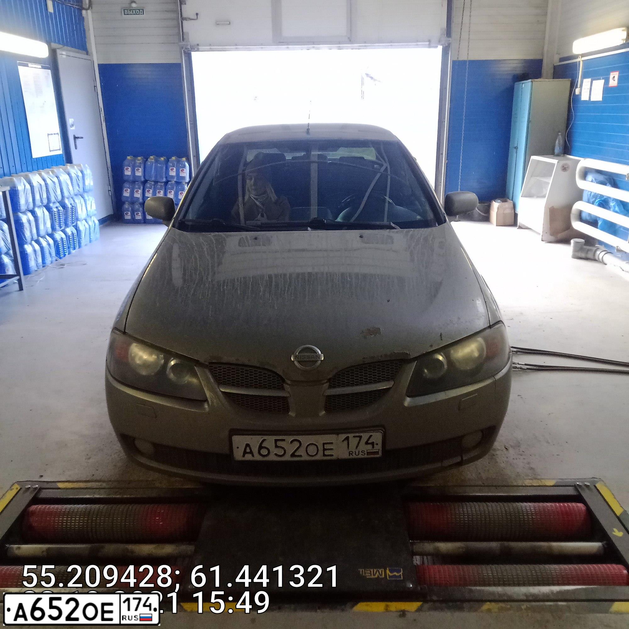 Фото автомобиля NISSAN ALMERA, 2006 — госномер С645МУ45. Цвет: СЕРО-ЗЕЛЕНЫЙ