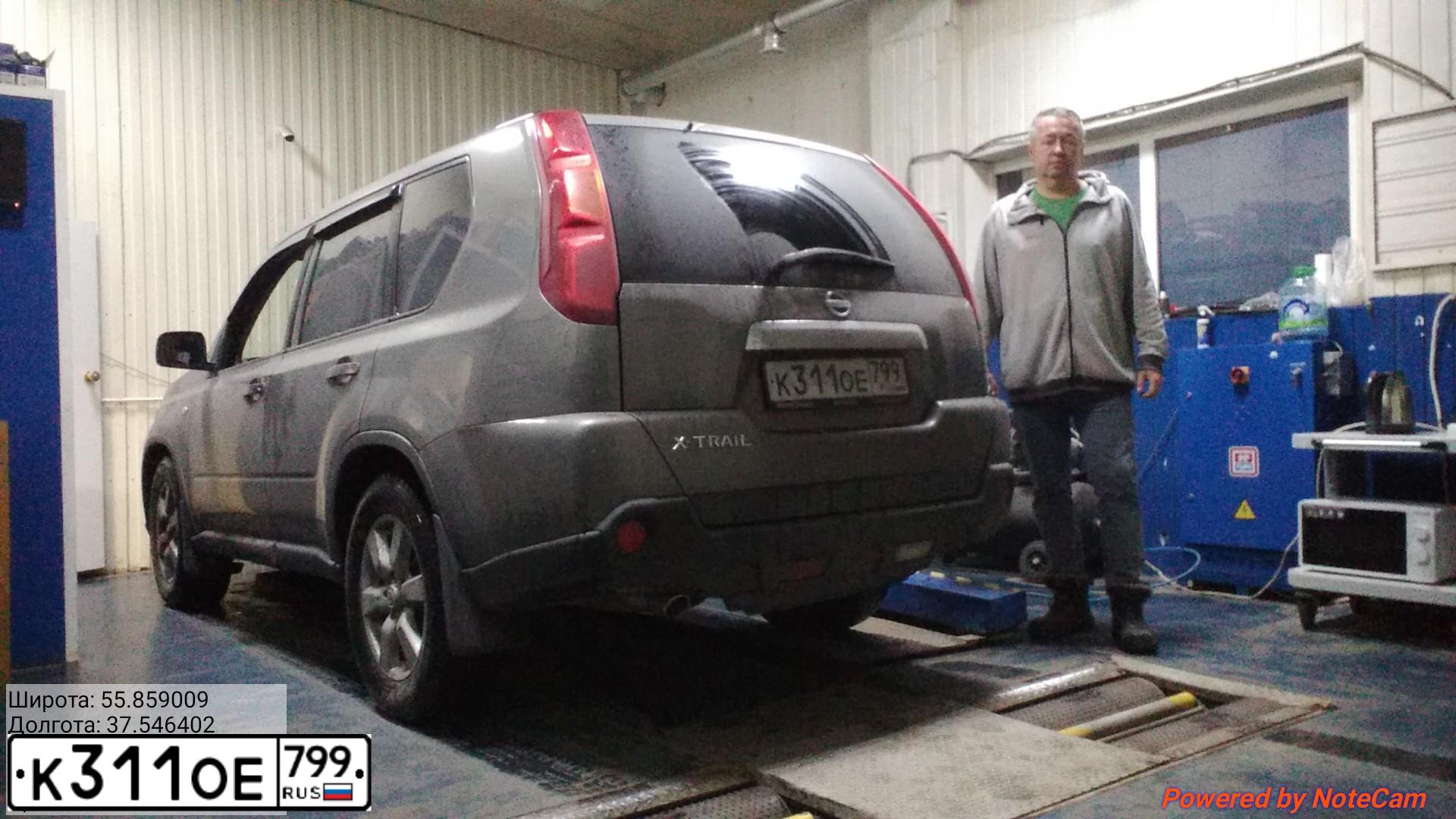 Фото автомобиля NISSAN X-TRAIL, 2008 — госномер В909КН197. Цвет: СЕРЫЙ