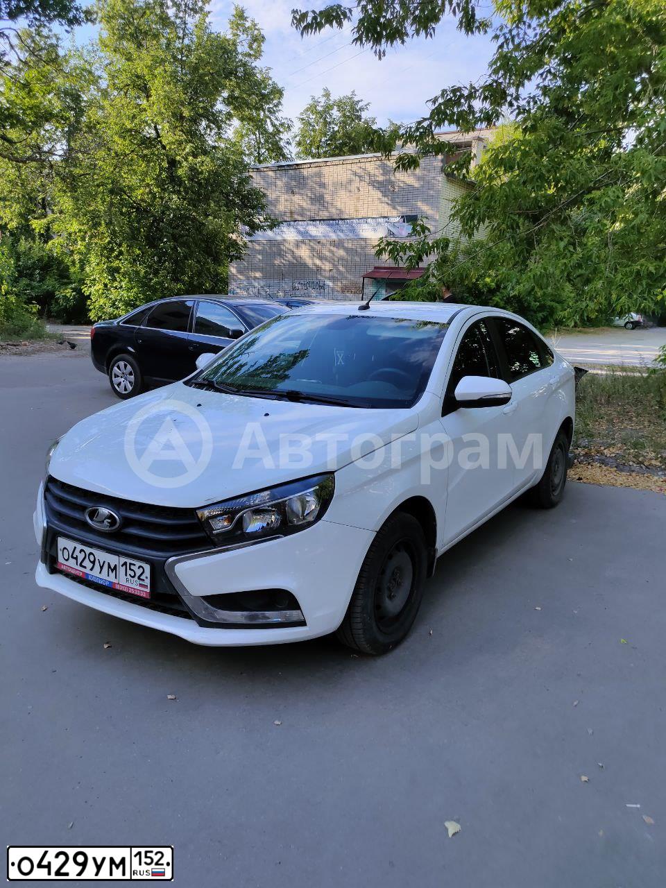 Фото автомобиля LADA VESTA, 2017 — госномер О429УМ152. Цвет: БЕЛЫЙ