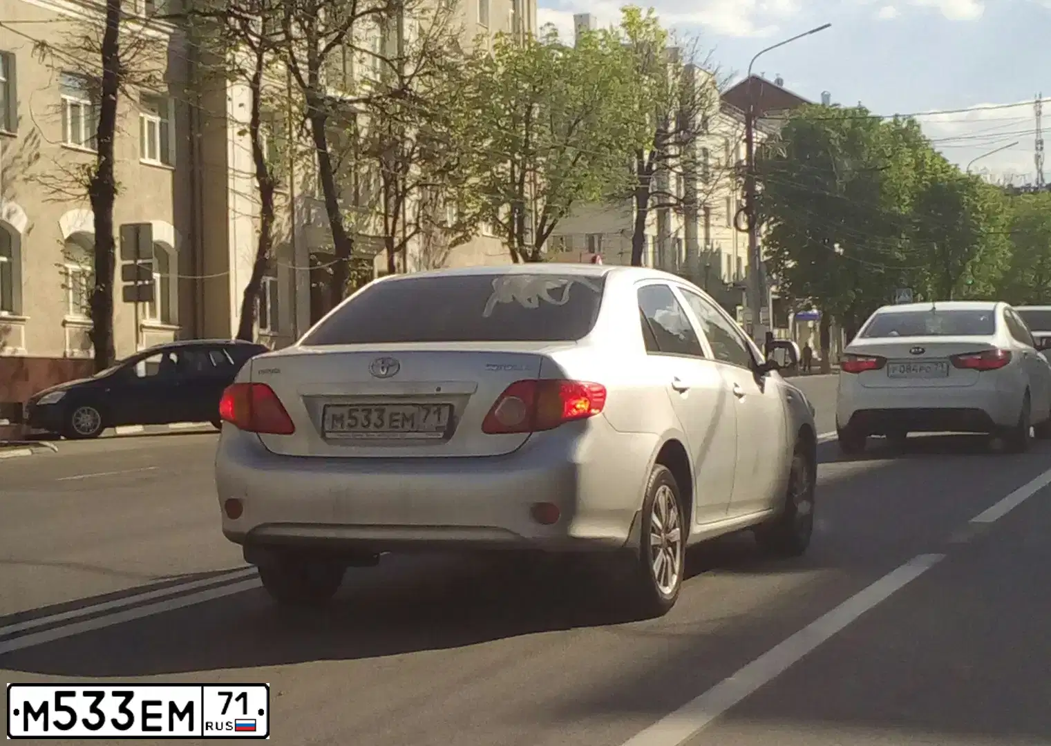 Фото автомобиля TOYOTA COROLLA, 2006 — госномер Е612АН57. Цвет: Серебристый