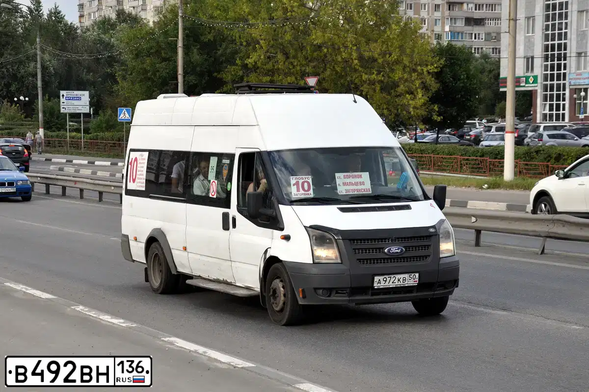Фото автомобиля FORD TRANSIT, 2013 — госномер В492ВН136. Цвет: Белый
