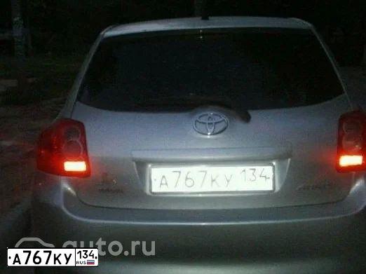Фото автомобиля TOYOTA AURIS, 2008 — госномер М202РХ34. Цвет: СЕРЕБРИСТЫЙ