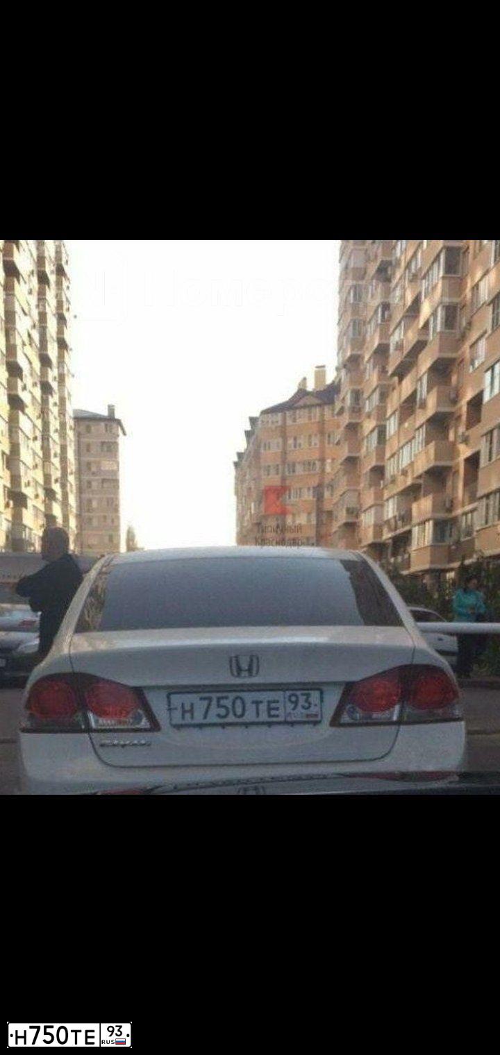 Фото автомобиля HONDA CIVIC, 2009 — госномер Н750ТЕ93. Цвет: БЕЛЫЙ