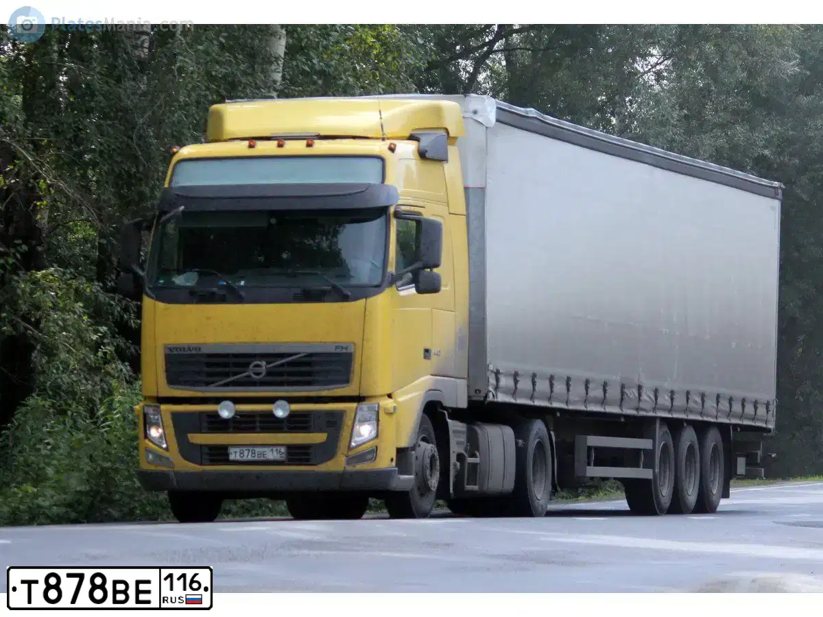 Фото автомобиля VOLVO SERIE FH /4X2/, 2013 — госномер О377НН44. Цвет: ЖЁЛТЫЙ
