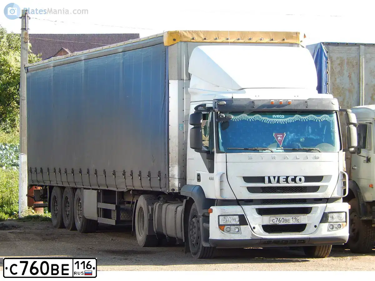 Фото автомобиля ИВЕКО IVECO STRALIS, 2008 — госномер К064СВ193. Цвет: Серебристый