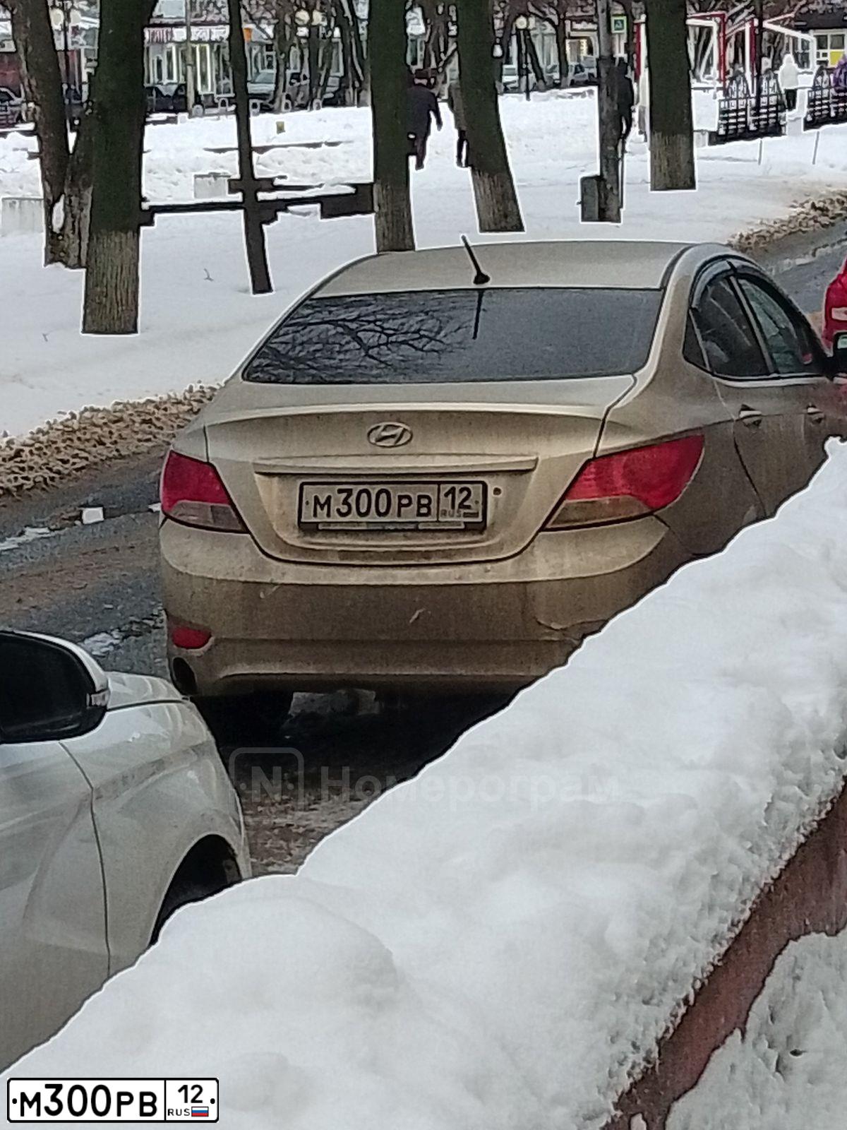 Фото автомобиля HYUNDAI SOLARIS, 2013 — госномер М300РВ12. Цвет: БЕЖЕВО-СЕРЫЙ