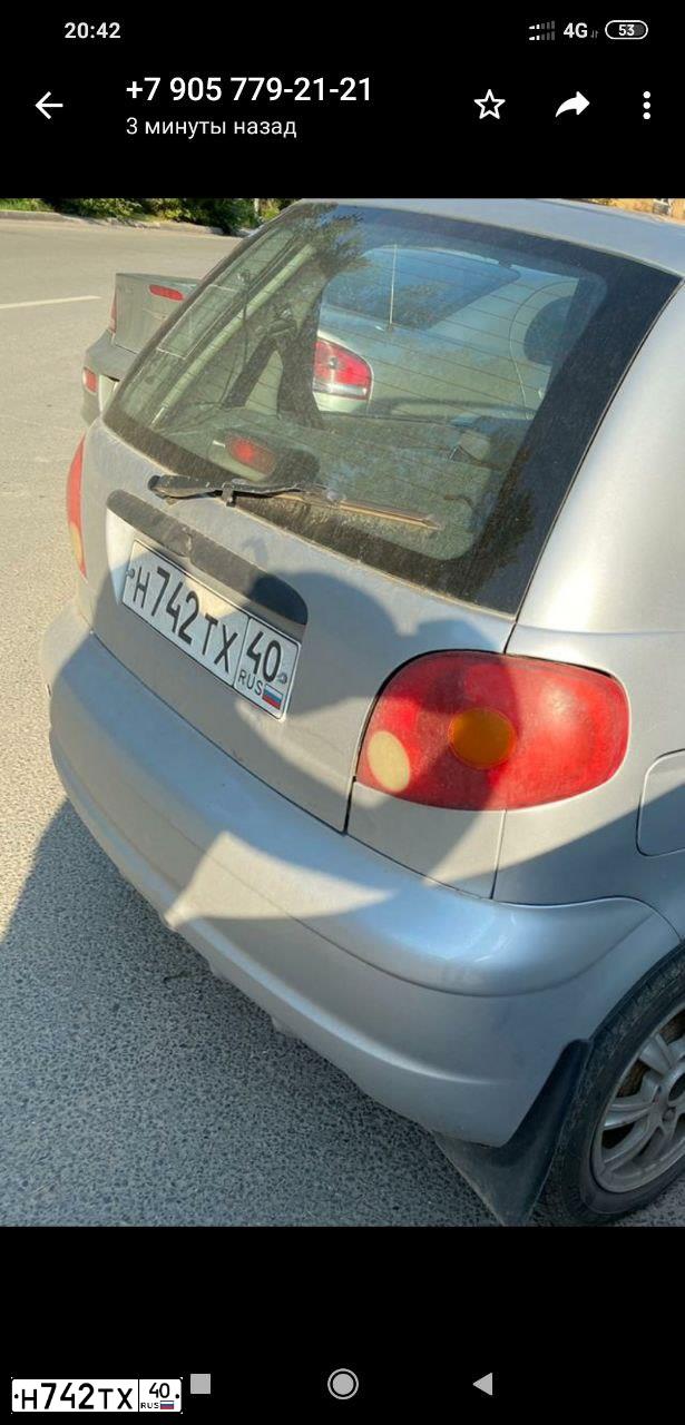 Фото автомобиля DAEWOO MATIZ, 2010 — госномер Р623НО797. Цвет: Серебристый