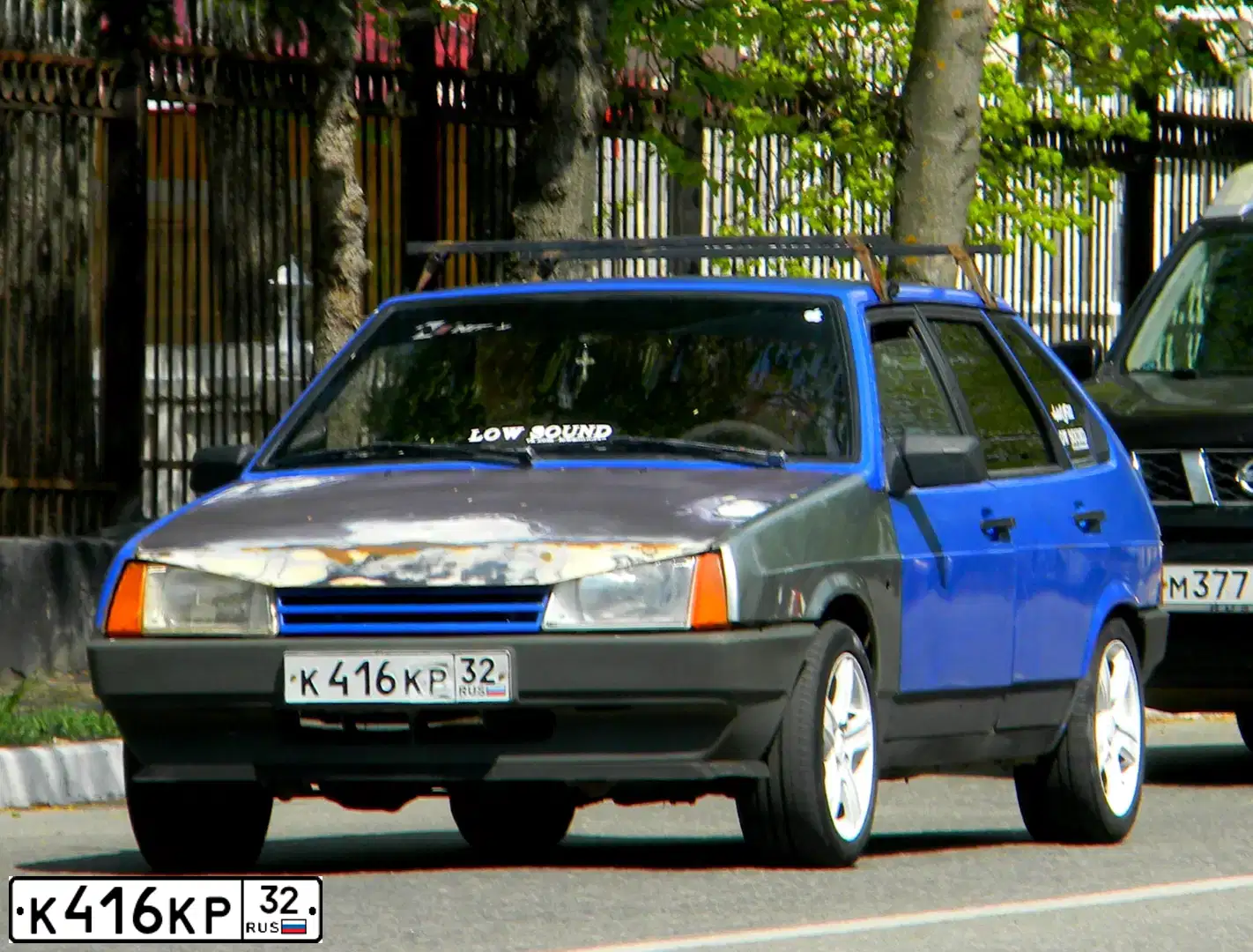 Фото автомобиля LADA 2109 SAMARA, 1988 — госномер К416КР32. Цвет: СИНИЙ