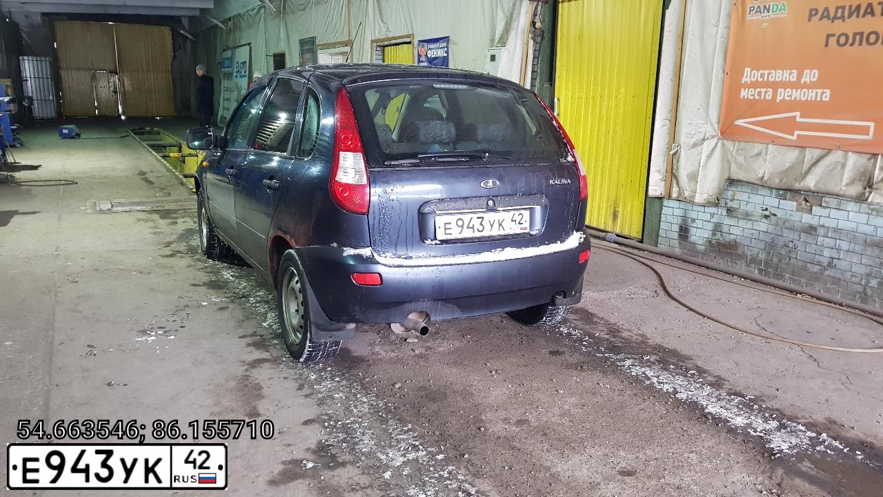 Фото автомобиля LADA KALINA, 2010 — госномер К176ОО142. Цвет: ЧЕРНЫЙ