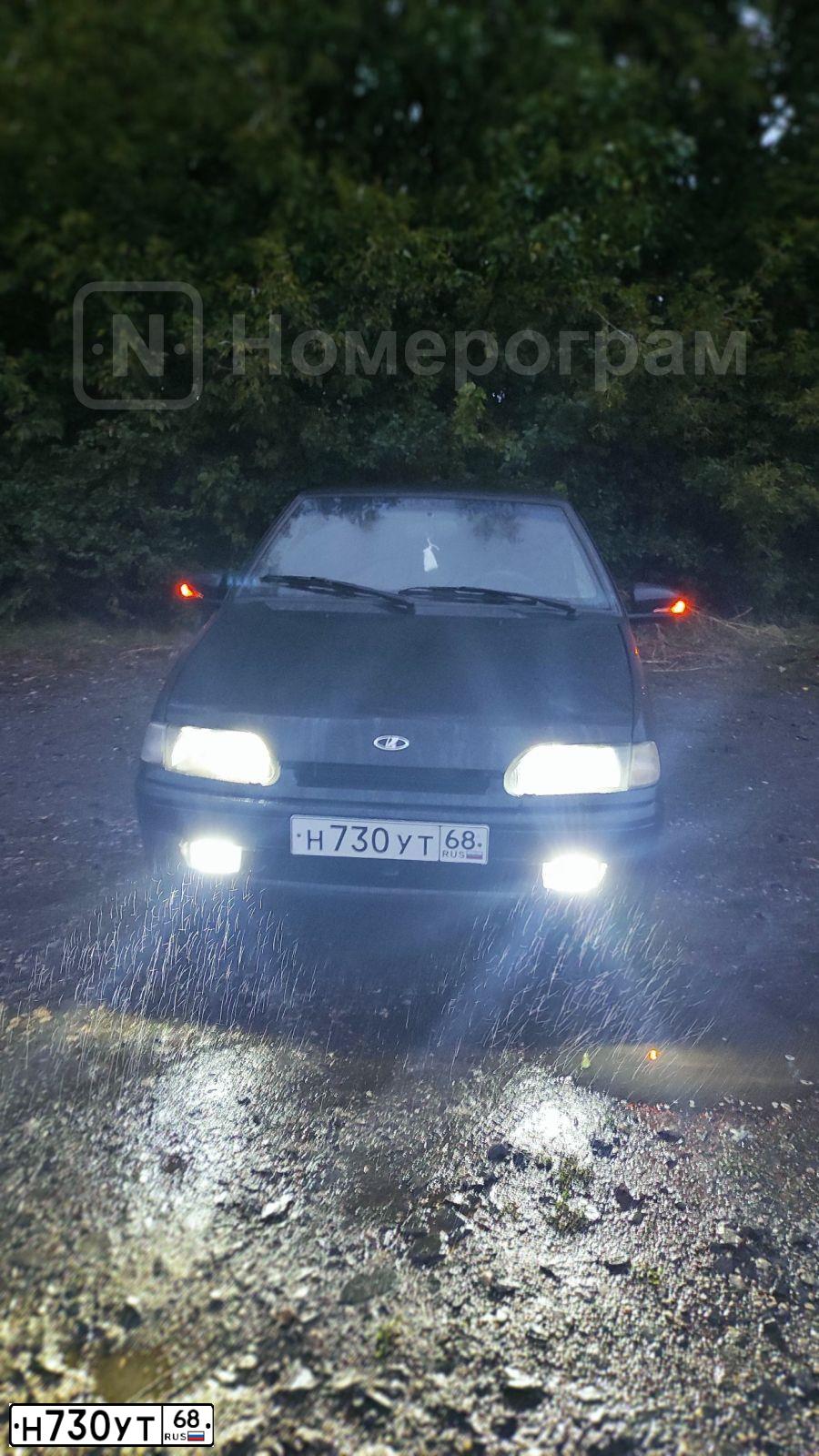 Фото автомобиля LADA 2114 SAMARA, 2010 — госномер Н730УТ68. Цвет: Темно-зеленый