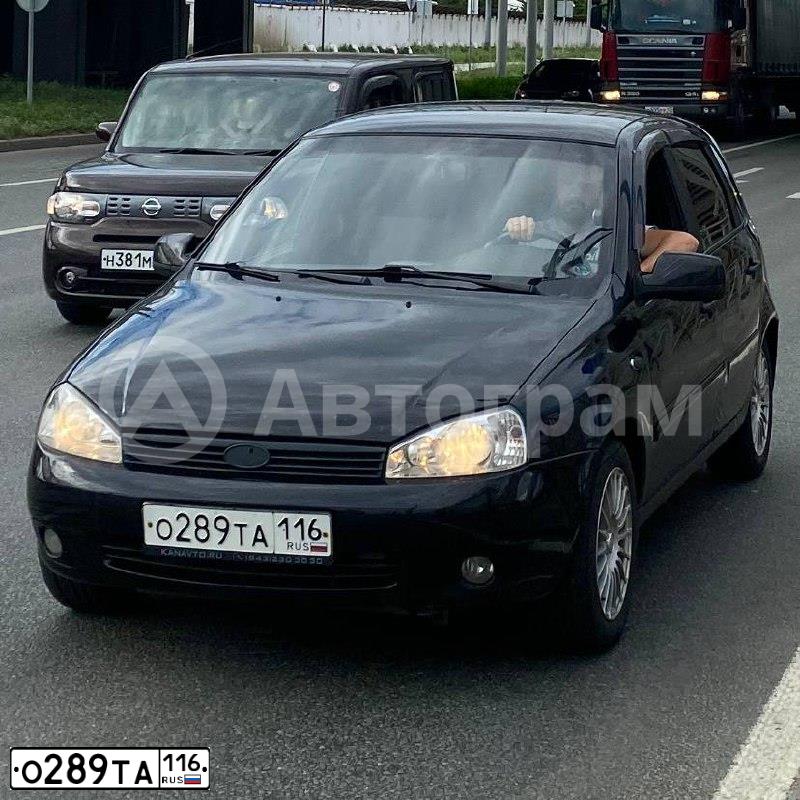 Фото автомобиля LADA KALINA, 2010 — госномер А011ЕО12. Цвет: ЧЕРНЫЙ