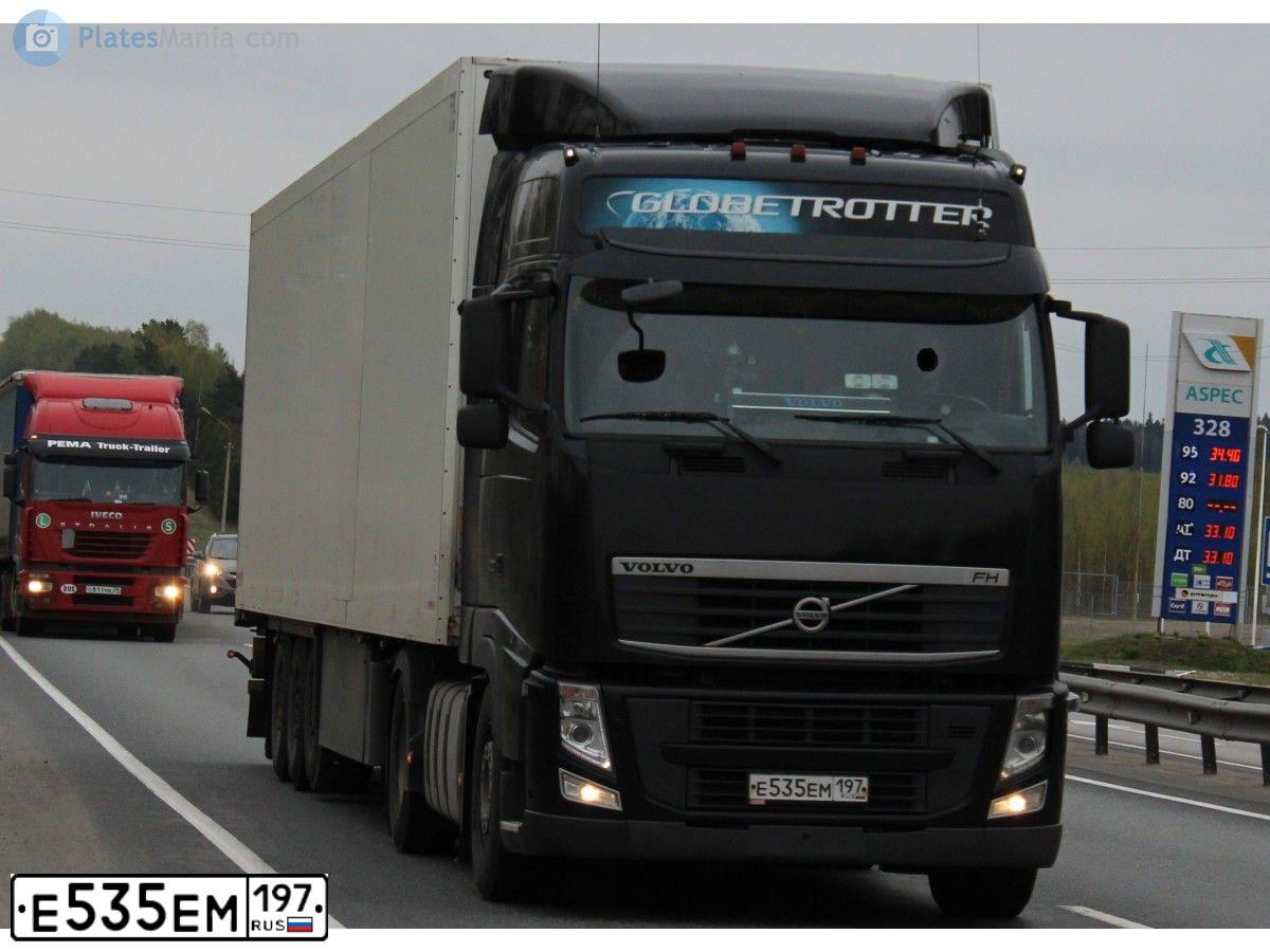 Фото автомобиля VOLVO SERIE FH /4X2/, 2010 — госномер В715АН06. Цвет: ЧЕРНЫЙ