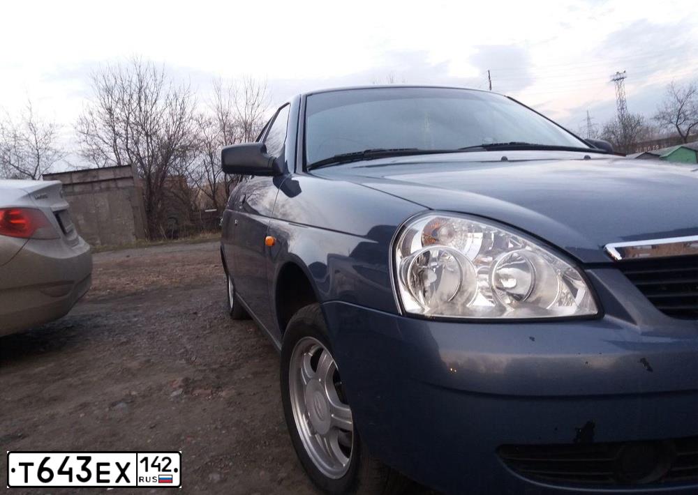 Фото автомобиля LADA 2170 PRIORA, 2008 — госномер Т643ЕХ142. Цвет: СЕРО-СИНИЙ