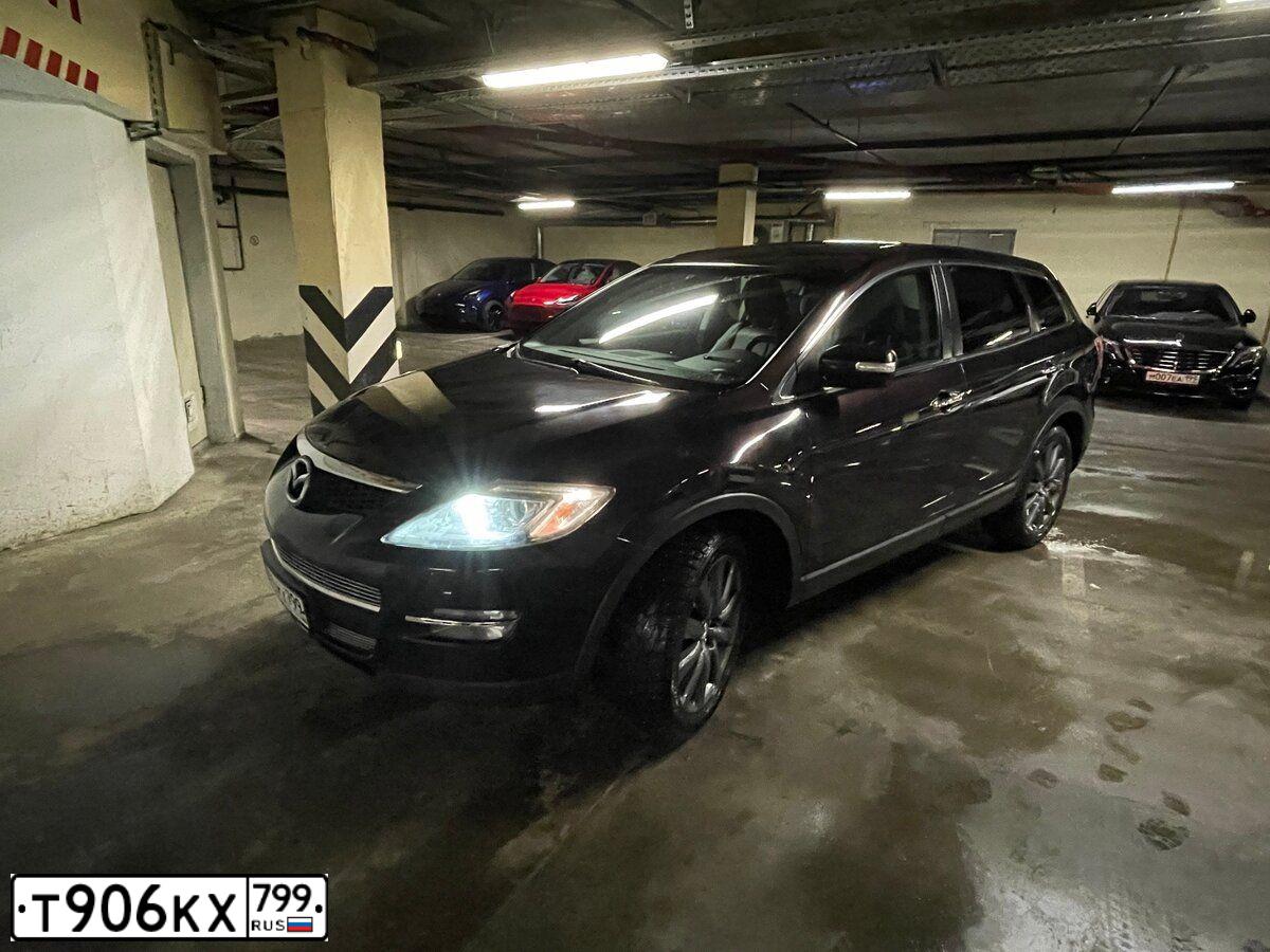 Фото автомобиля MAZDA CX-9, 2008 — госномер Х979АН185. Цвет: ТЕМНО-ВИШНЕВЫЙ