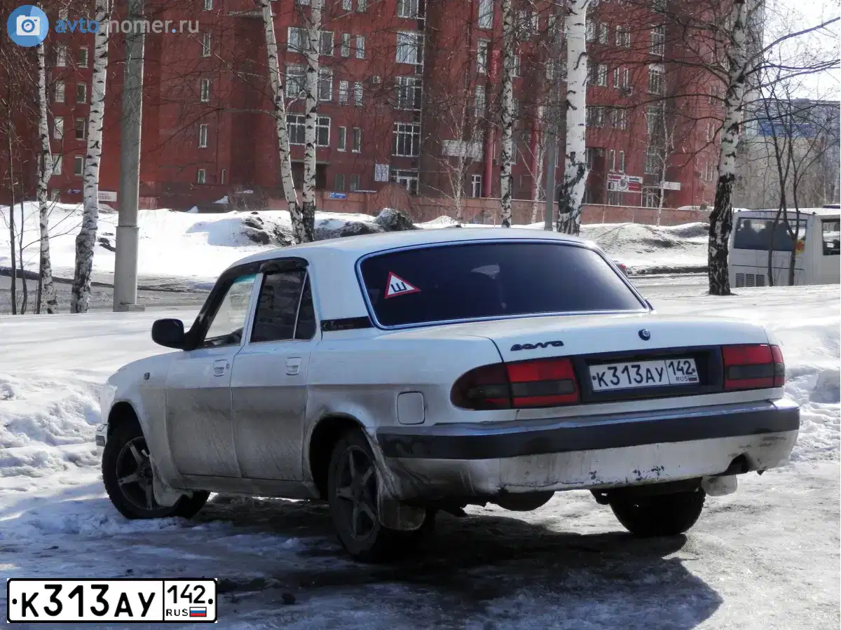 Фото автомобиля GAZ 3110 WOLGA, 2002 — госномер М800ОО124. Цвет: Белый