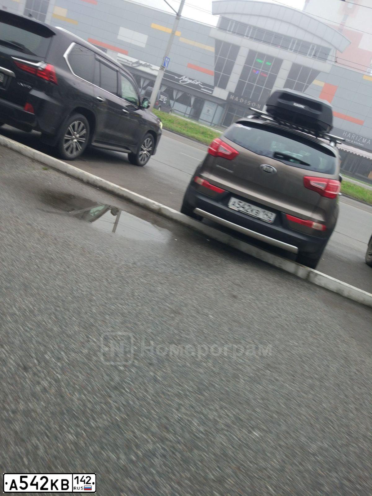 Фото автомобиля KIA SPORTAGE, 2013 — госномер А585ВС142. Цвет: Коричневый