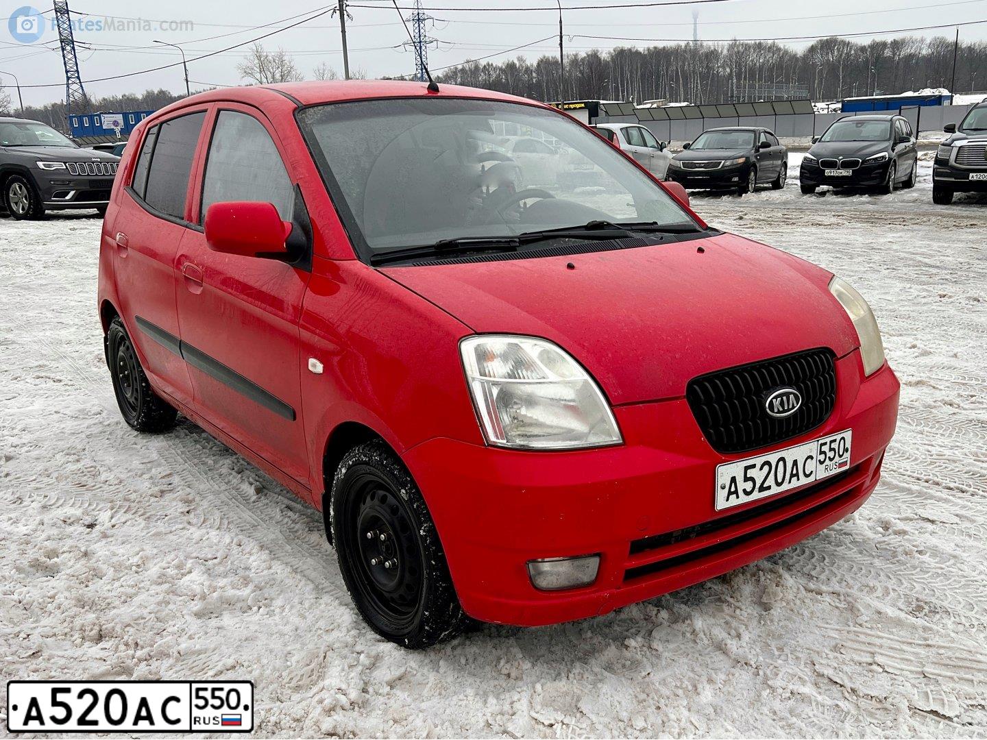 Фото автомобиля KIA PICANTO, 2007 — госномер Е841РУ797. Цвет: Красный