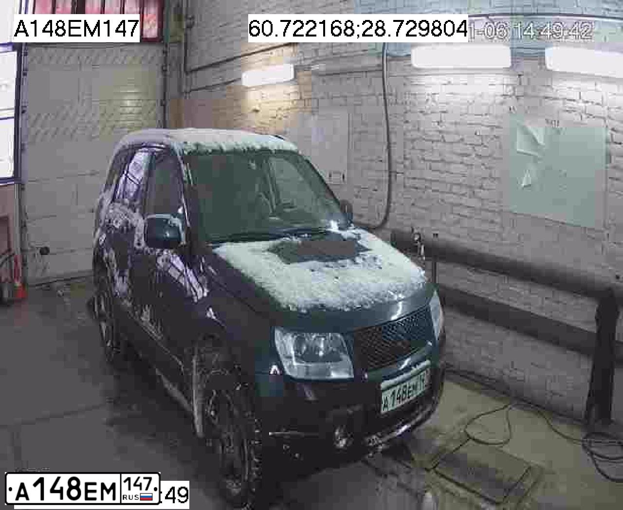 Фото автомобиля SUZUKI /GRAND/ VITARA, 2006 — госномер Е966УА178. Цвет: ЧЕРНЫЙ