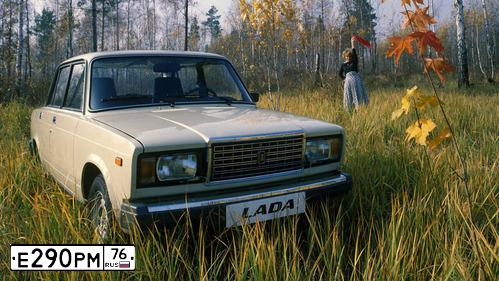 Фото автомобиля LADA 2107, 2005 — госномер Е290РМ76. Цвет: Темно-зеленый