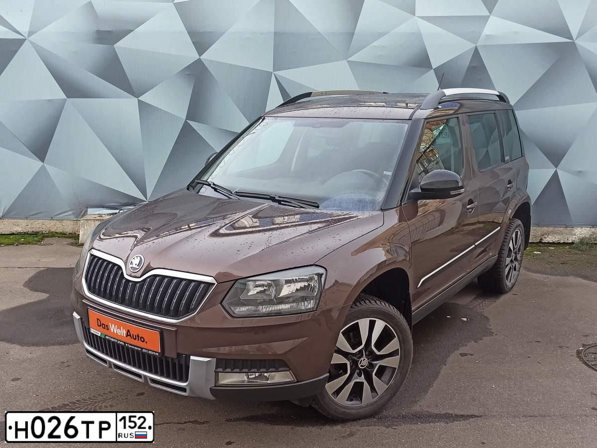 Фото автомобиля SKODA YETI, 2014 — госномер В428НМ702. Цвет: Коричневый