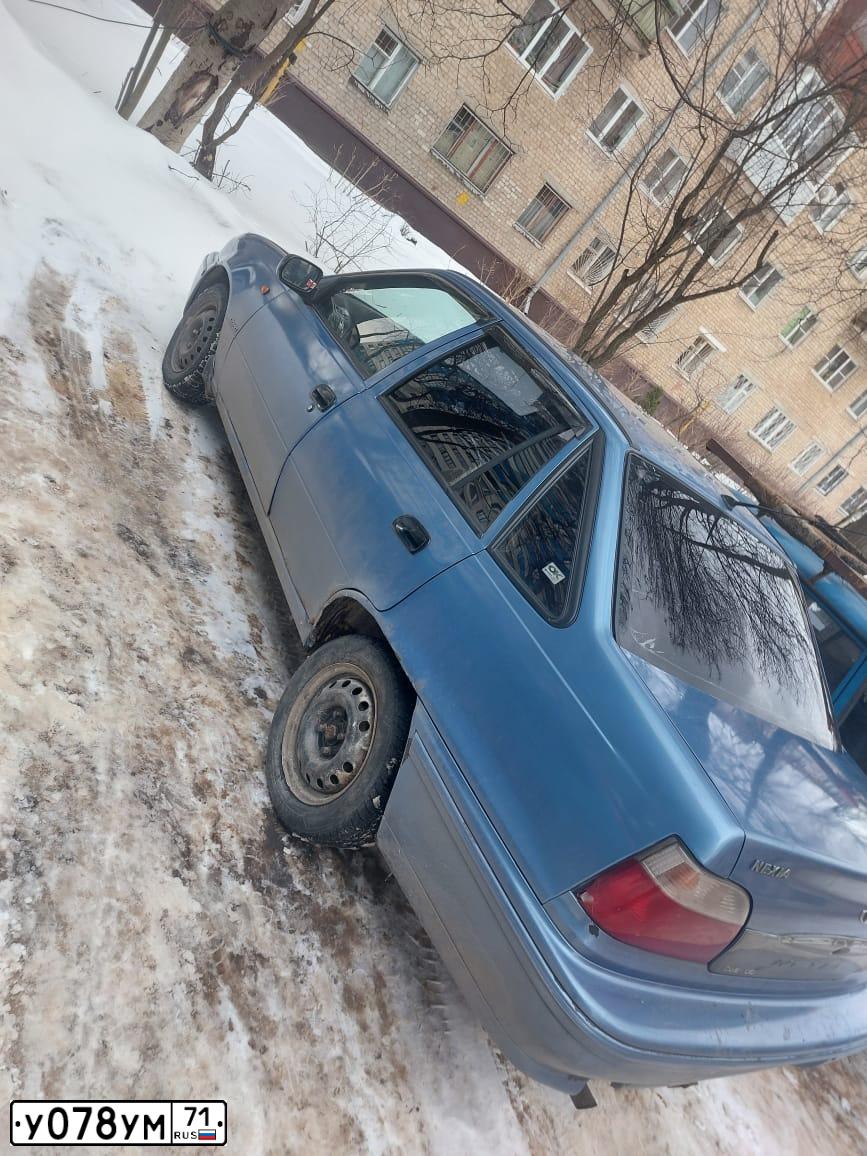 Фото автомобиля DAEWOO NEXIA, 2007 — госномер У078УМ71. Цвет: Перламутрово-голубой