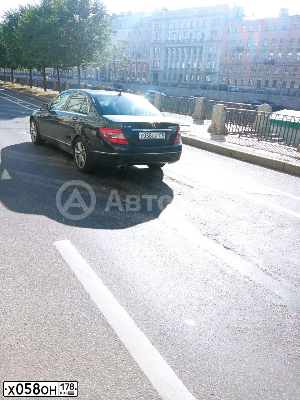 Фото автомобиля MERCEDES C-KLASSE, 2009 — госномер Х058ОН178. Цвет: ЧЕРНЫЙ