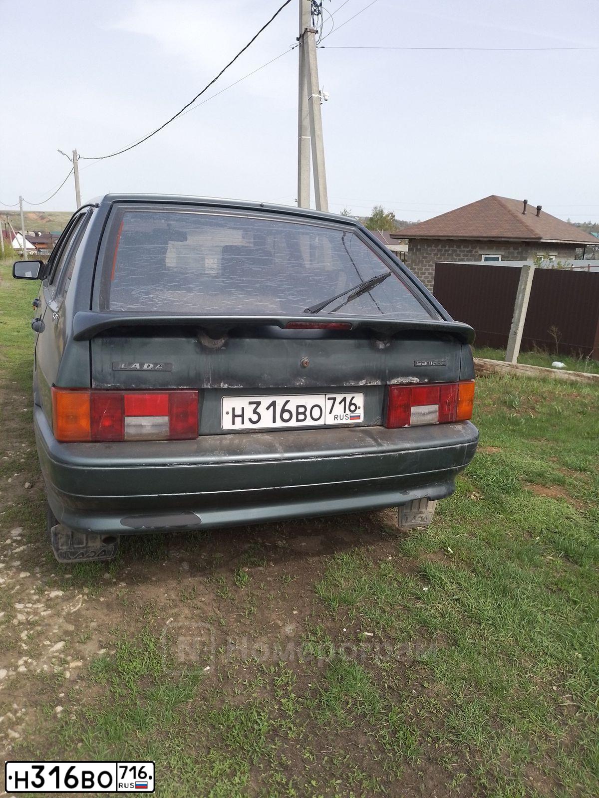 Фото автомобиля LADA 2114 SAMARA, 2010 — госномер Н316ВО716. Цвет: Серо-сине-зеленый