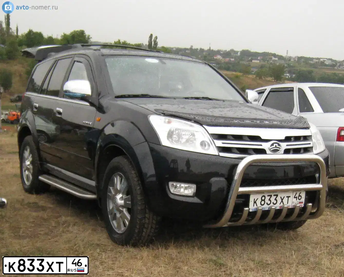 Фото автомобиля GREAT WALL HOVER, 2008 — госномер К833ХТ46. Цвет: ЧЕРНЫЙ
