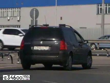 Фото автомобиля PEUGEOT 307, 2007 — госномер Е346ОО150. Цвет: ЧЕРНЫЙ