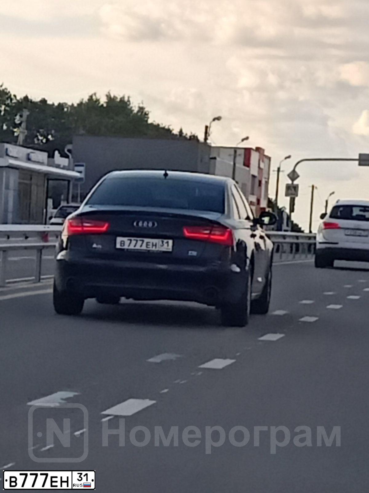 Фото автомобиля AUDI A6, 2011 — госномер В777ЕН31. Цвет: ЧЕРНЫЙ