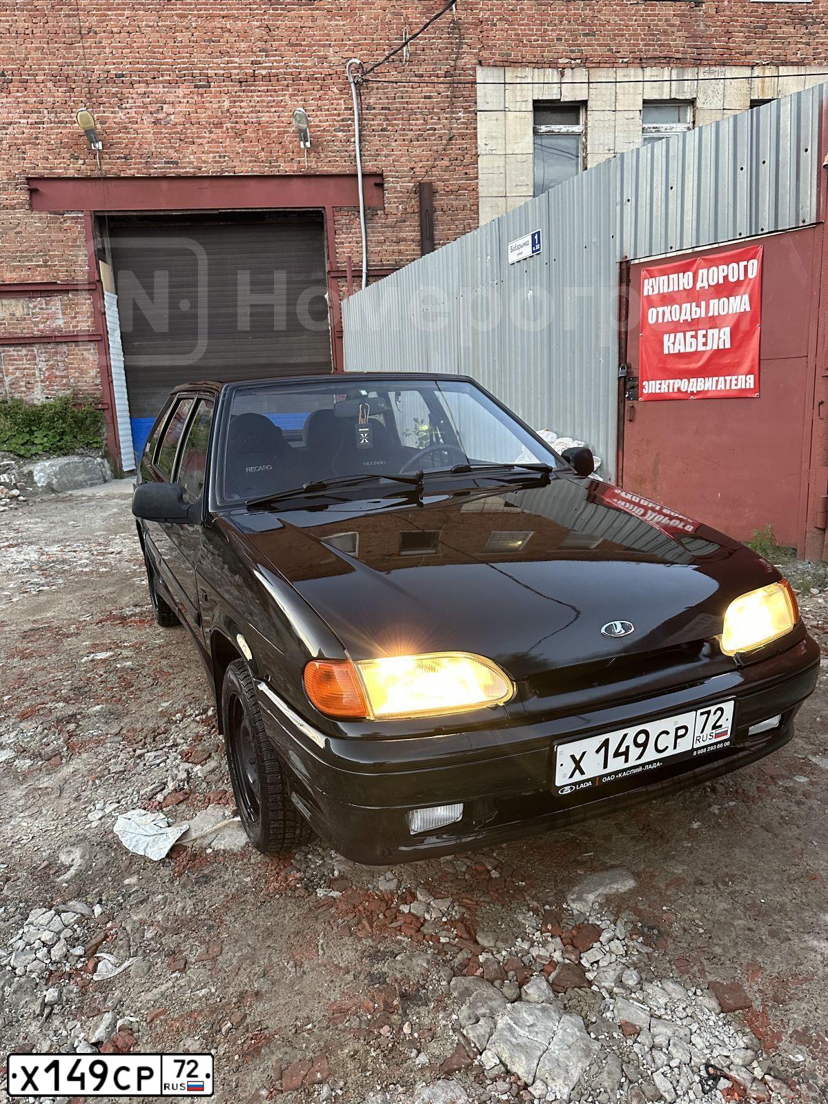 Фото автомобиля LADA 2114 SAMARA, 2012 — госномер Х149СР72. Цвет: ЧЕРНЫЙ