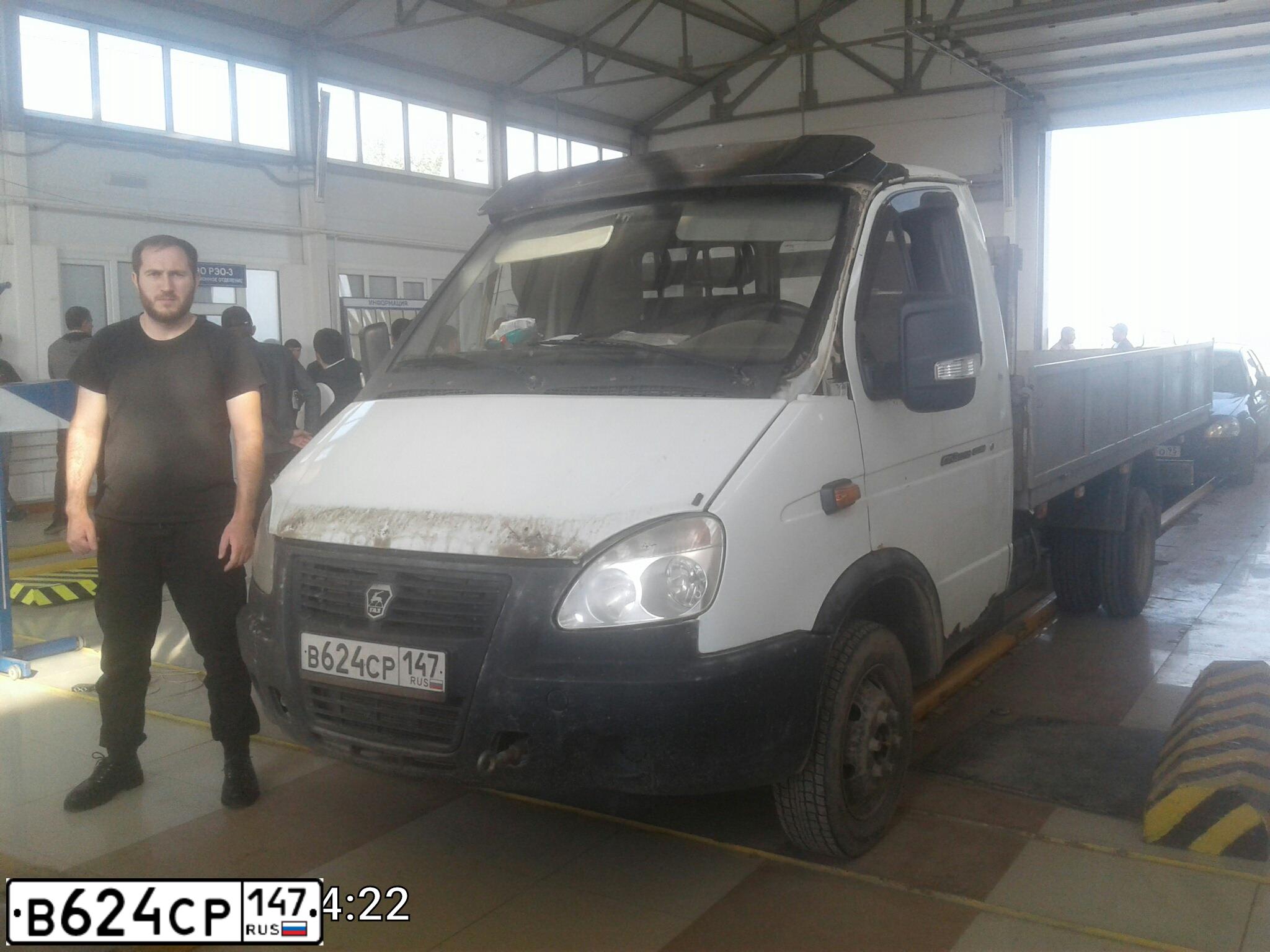 Фото автомобиля GAZ 3302 EL, 2010 — госномер В624СР147. Цвет: Белый