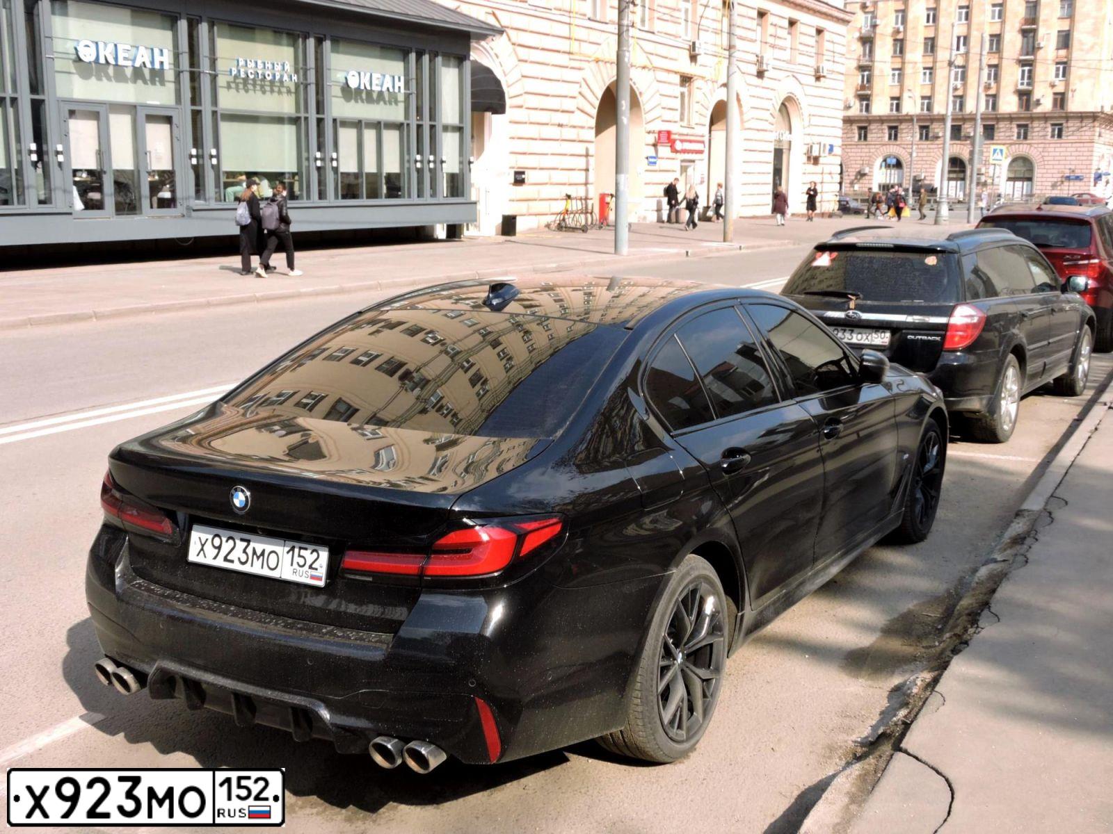 Фото автомобиля BMW SERIE 5, 2020 — госномер Х923МО152. Цвет: ЧЕРНЫЙ