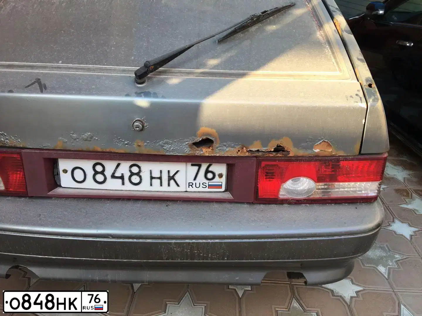 Фото автомобиля LADA 2114 SAMARA, 2008 — госномер Т936НР05. Цвет: ТЕМНО-СЕРЫЙ