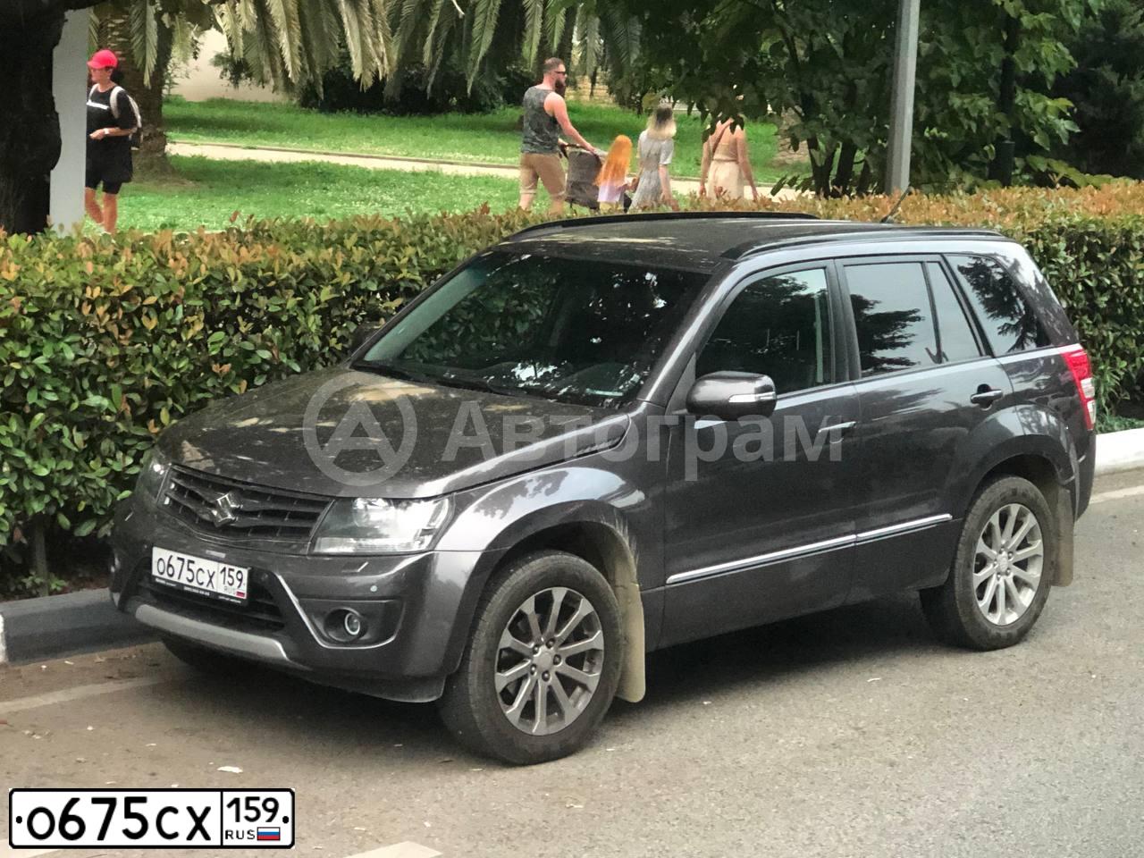 Фото автомобиля SUZUKI /GRAND/ VITARA, 2013 — госномер М466ОС65. Цвет: СЕРЫЙ