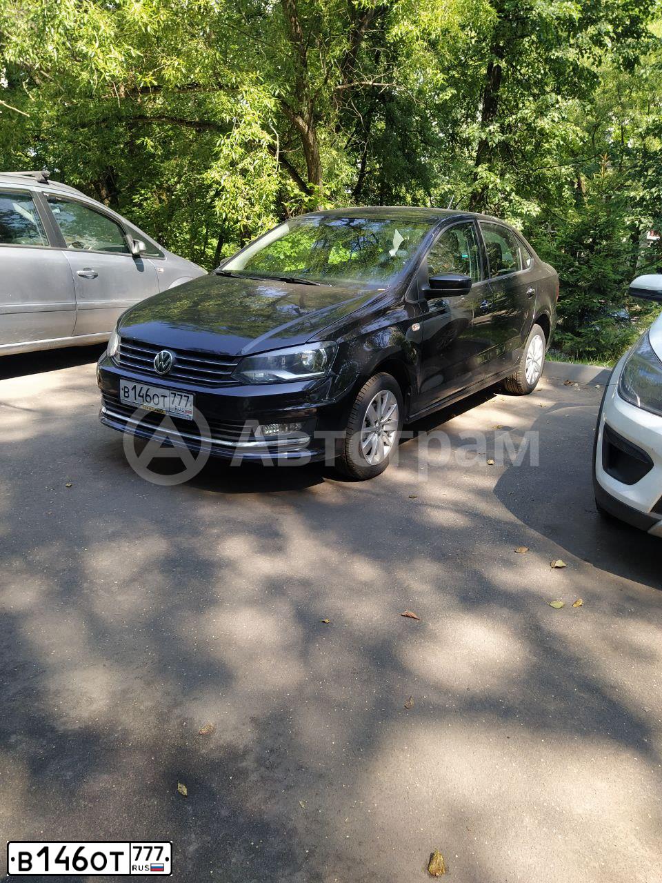 Фото автомобиля VOLKSWAGEN POLO, 2015 — госномер В146ОТ777. Цвет: ЧЕРНЫЙ