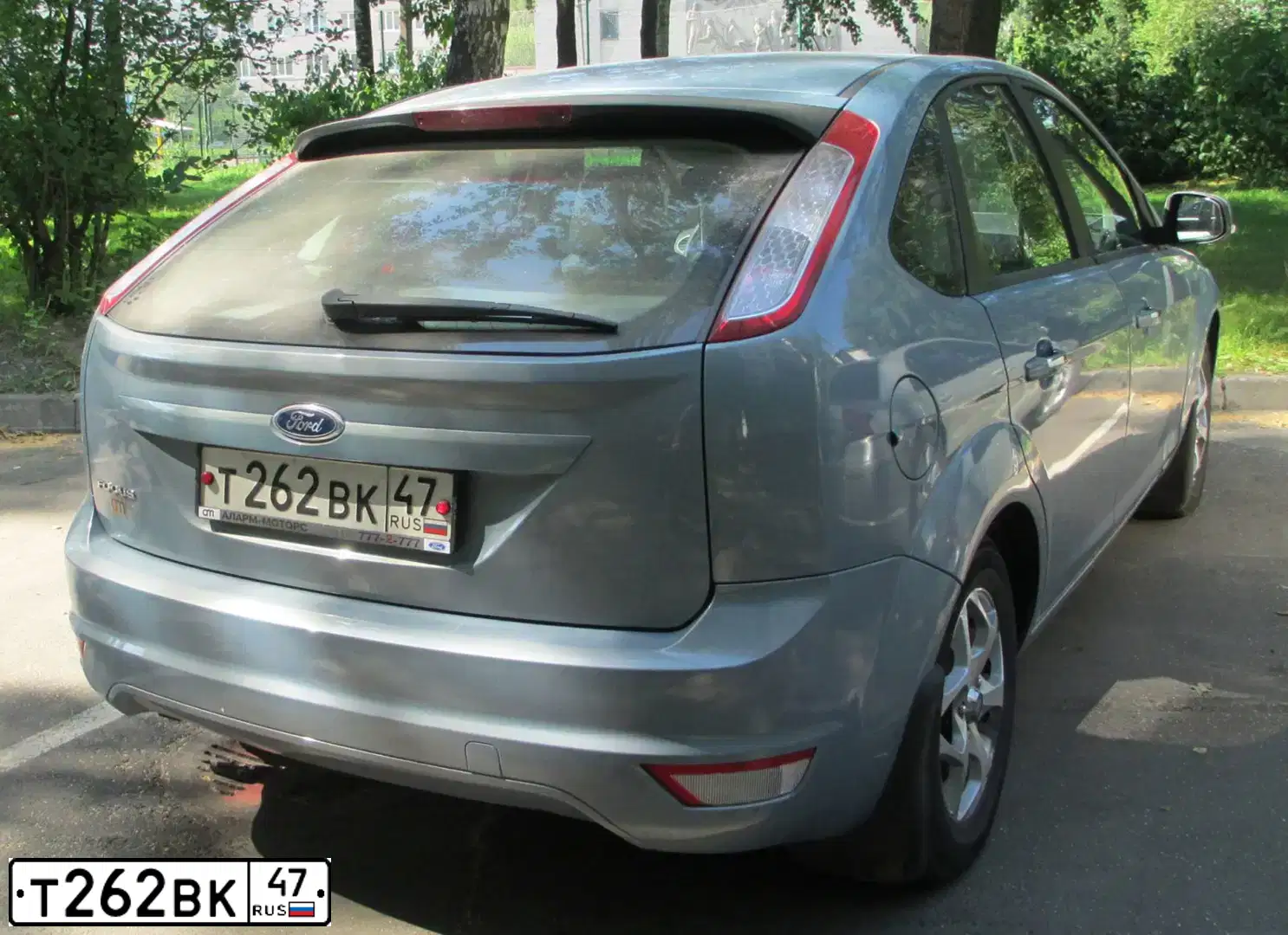 Фото автомобиля FORD FOCUS, 2010 — госномер М349ВТ159. Цвет: СЕРО-ГОЛУБОЙ