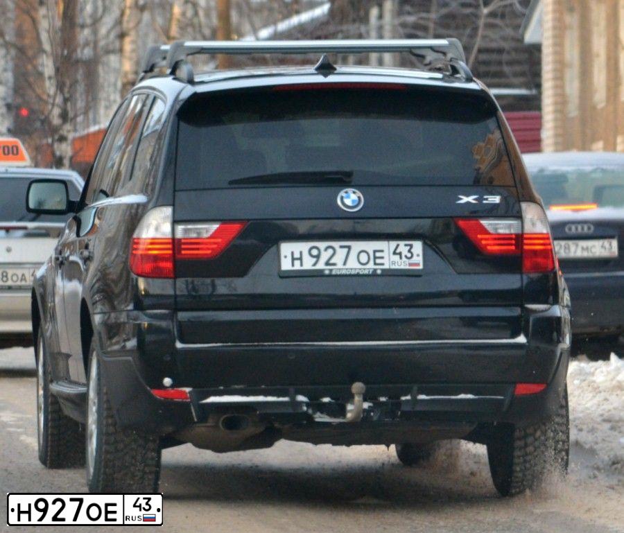 Фото автомобиля BMW X3, 2008 — госномер Е575ХР702. Цвет: ЧЕРНЫЙ
