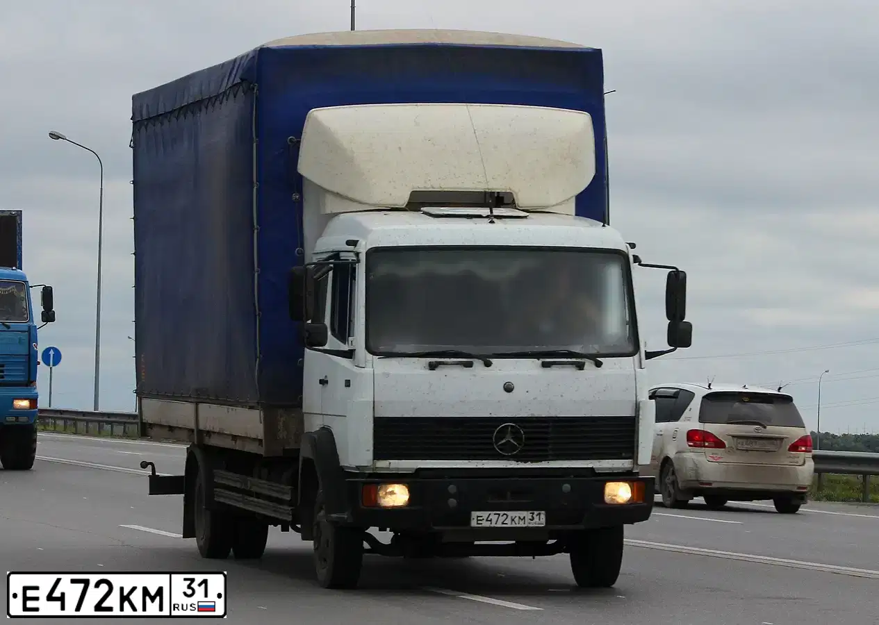 Фото автомобиля MERCEDES LK-SERIE, 1992 — госномер Е472КМ31. Цвет: БЕЛЫЙ