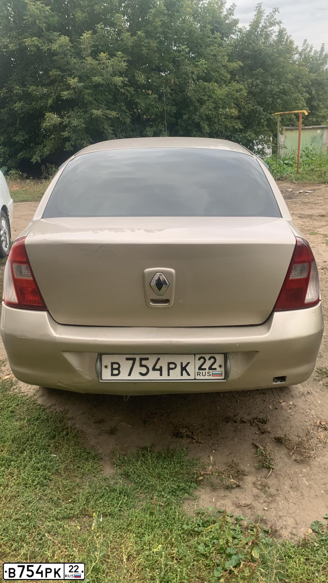 Фото автомобиля RENAULT SYMBOL, 2008 — госномер В754РК22. Цвет: БЕЖЕВЫЙ БЕЛЫЙ