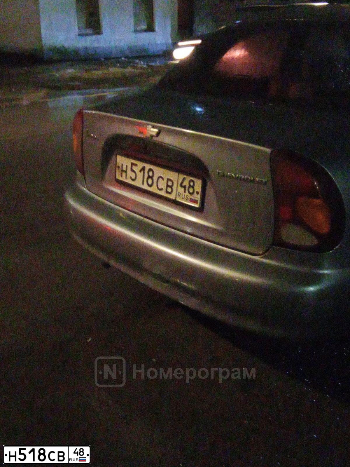 Фото автомобиля ZAZ LANOS, 2006 — госномер Н518СВ48. Цвет: СВЕТЛО-СЕРЫЙ