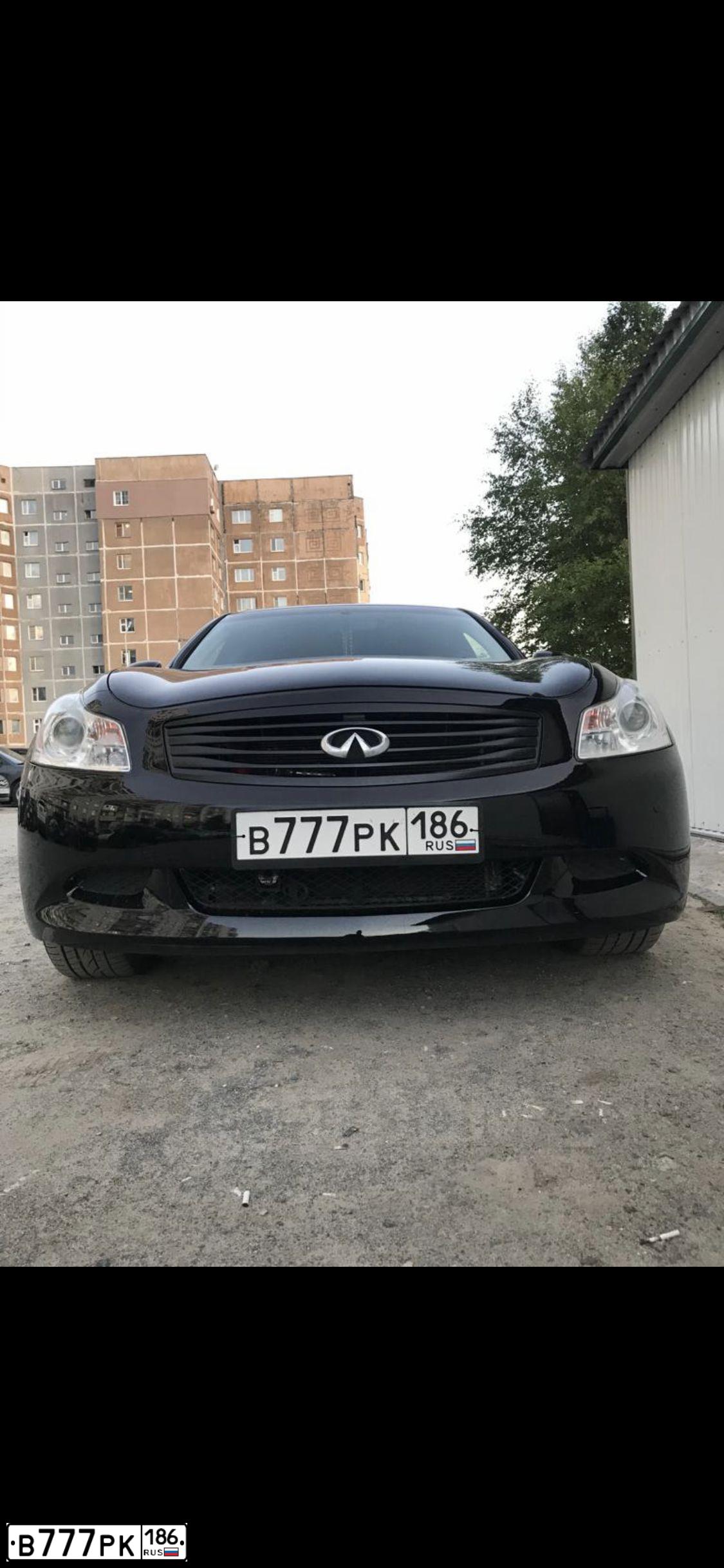 Фото автомобиля INFINITI G35, 2008 — госномер В777РК186. Цвет: ЧЕРНЫЙ