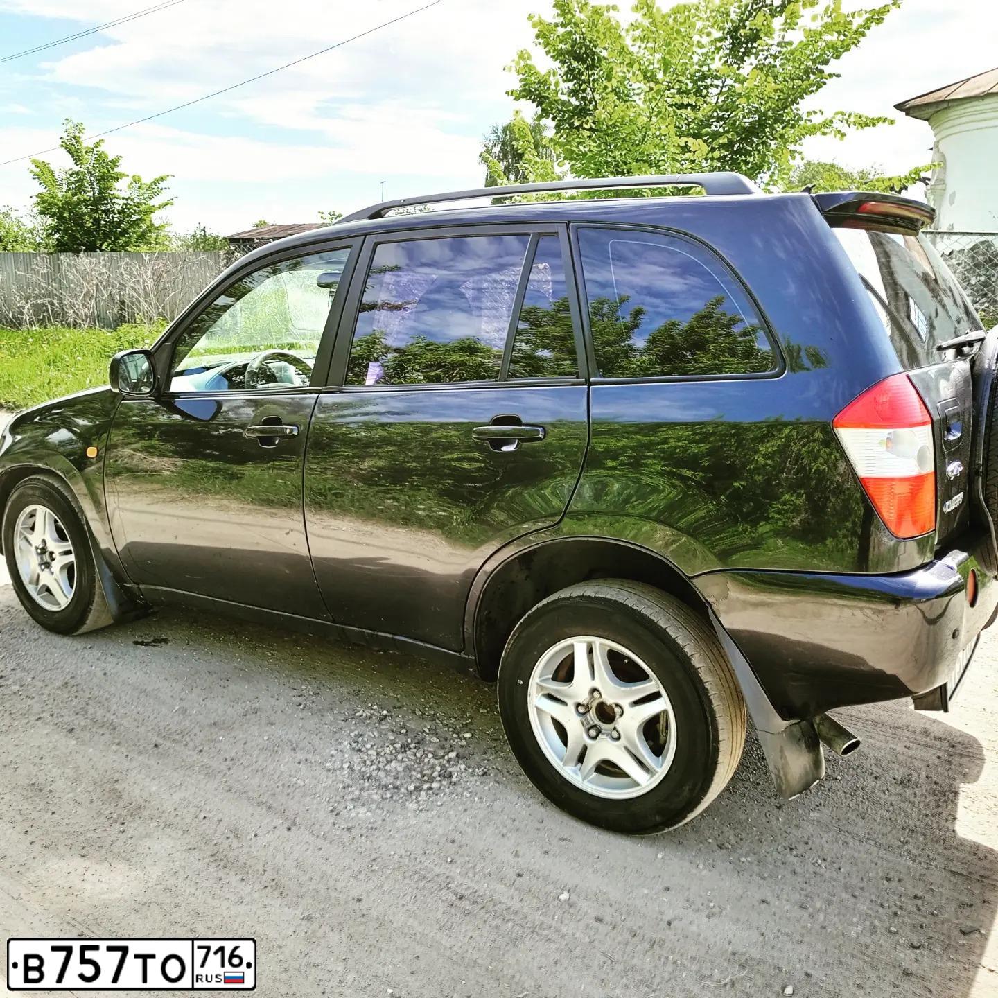 Фото автомобиля CHERY TIGGO, 2008 — госномер В757ТО716. Цвет: ЧЕРНЫЙ