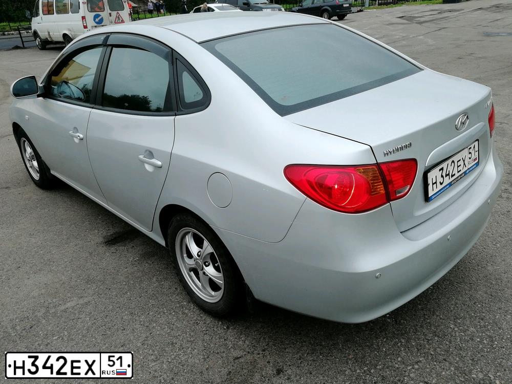 Фото автомобиля HYUNDAI ELANTRA GLS, 2008 — госномер С904РК193. Цвет: СЕРЕБРИСТЫЙ
